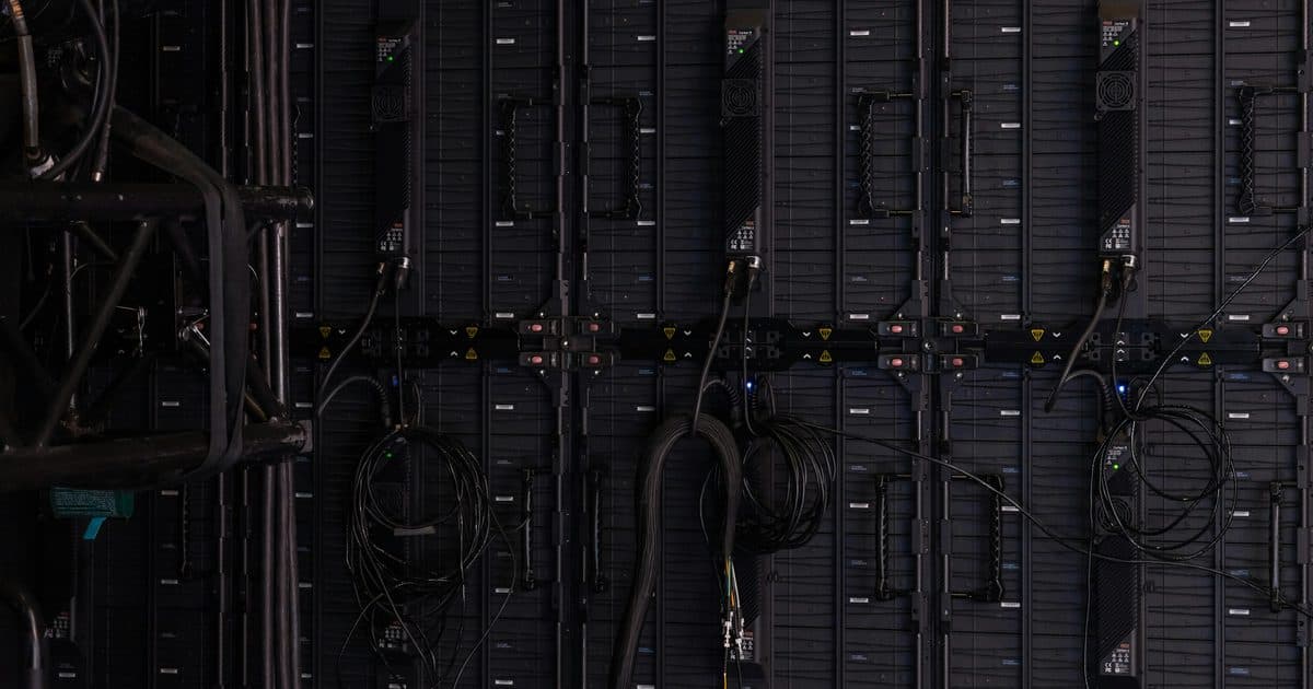 Rear view of rack-mounted servers showing cables and ports that affect resale value