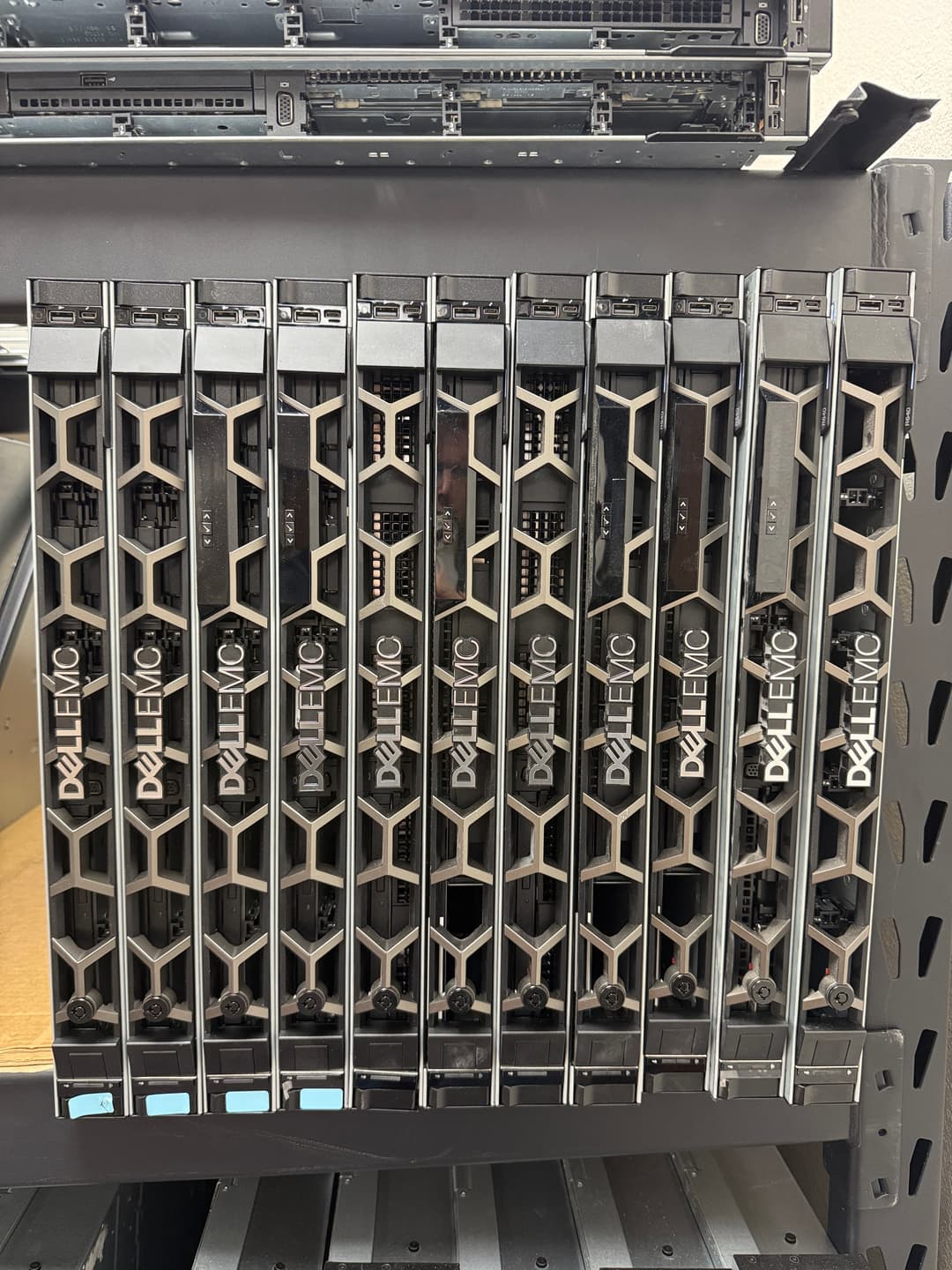 Dell EMC enterprise server blades in our facility